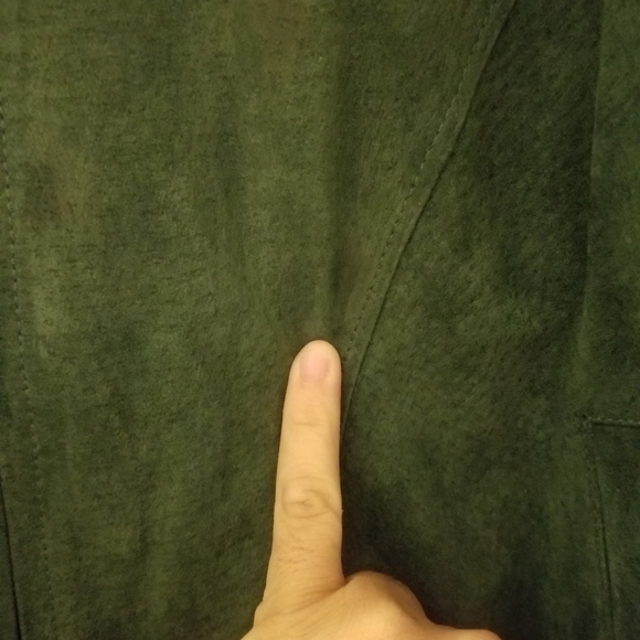 Brittania Outerwear Men Hunted Green wBlack Sleeves Corduroy Bomber Jacket Sz XL - Picture 9 of 14